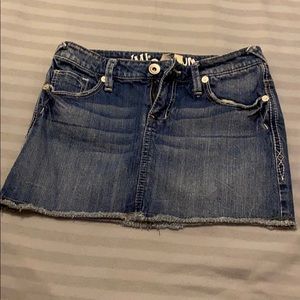 Jean mini skirt